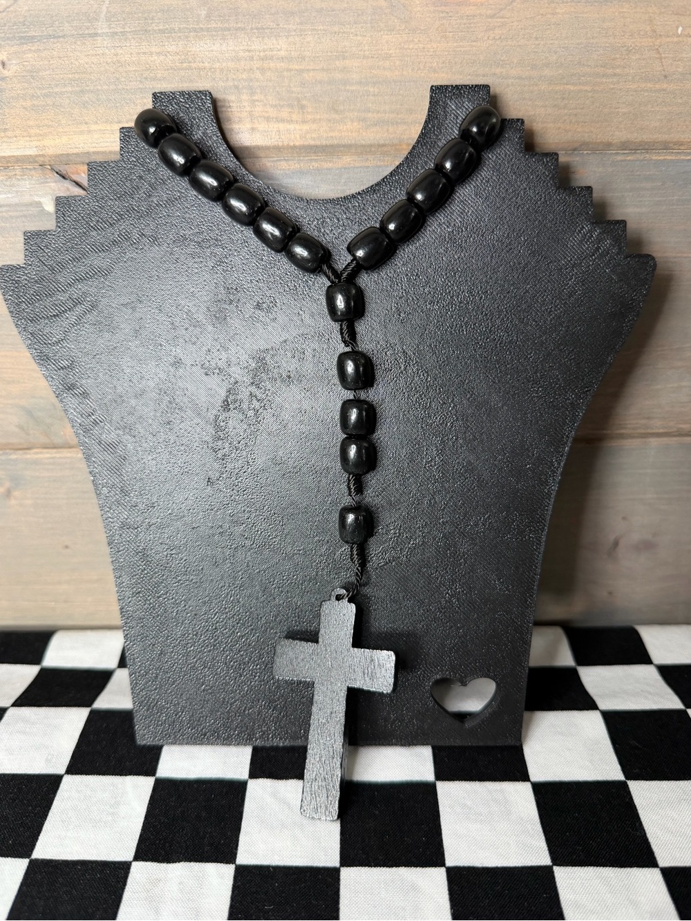 3/$10 Black Wooden Rosary